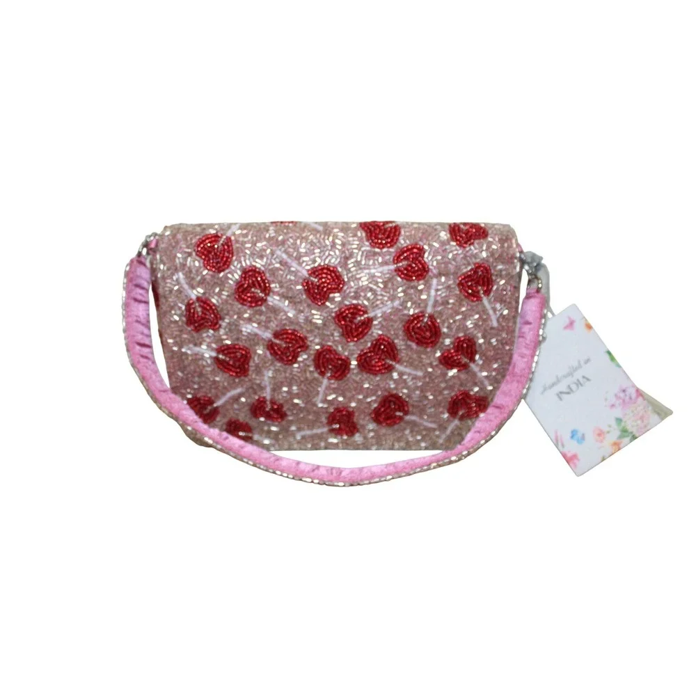NWT Viral Beaded Lollipop Shoulder Bag Sequins Handmade‎ Wedding Formal Coquette